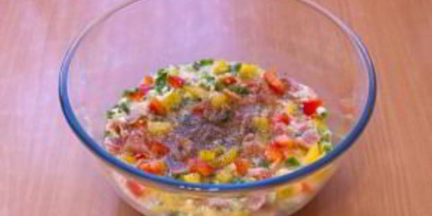 маффины с беконом и болгарским перцем