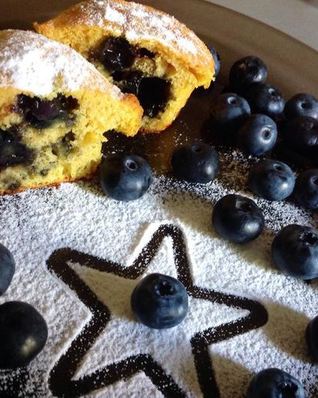 Маффины с голубикой