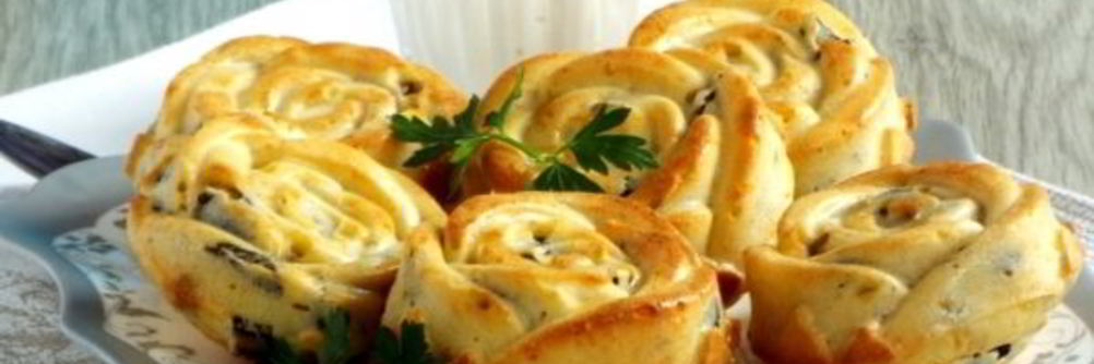 Маффины с грибами