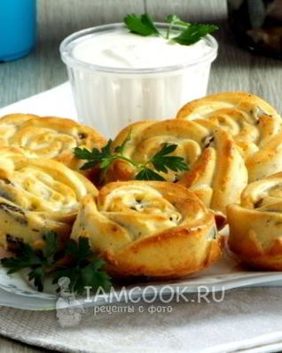 Маффины с грибами