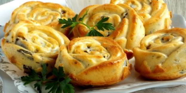 маффины с грибами