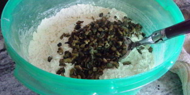 маффины с рисом и грибами