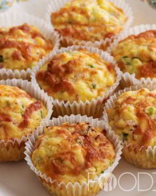 Маффины с сыром и ветчиной