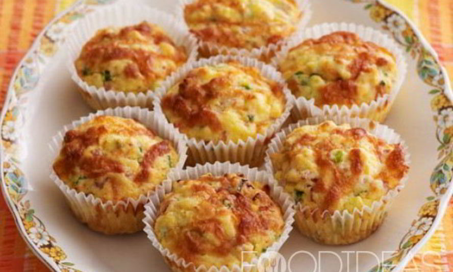 Рецепт маффинов с сыром и ветчиной