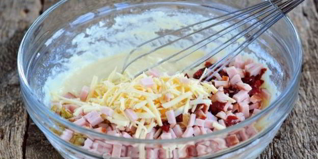 маффины с ветчиной и сыром