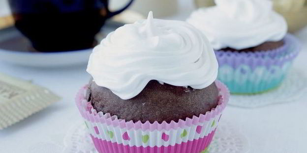 маффины с зефирным кремом