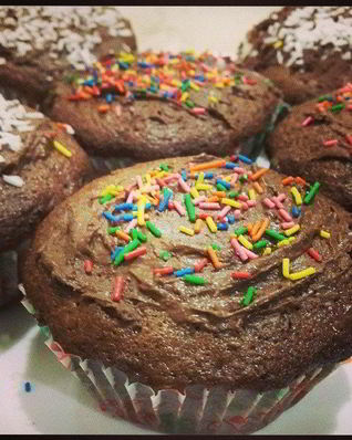 Шоколадные маффины с шоколадом