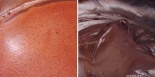 шоколадные маффины с заварным кремом