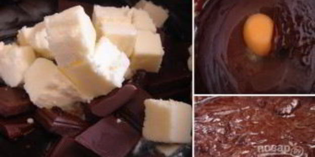 шоколадные маффины с заварным кремом