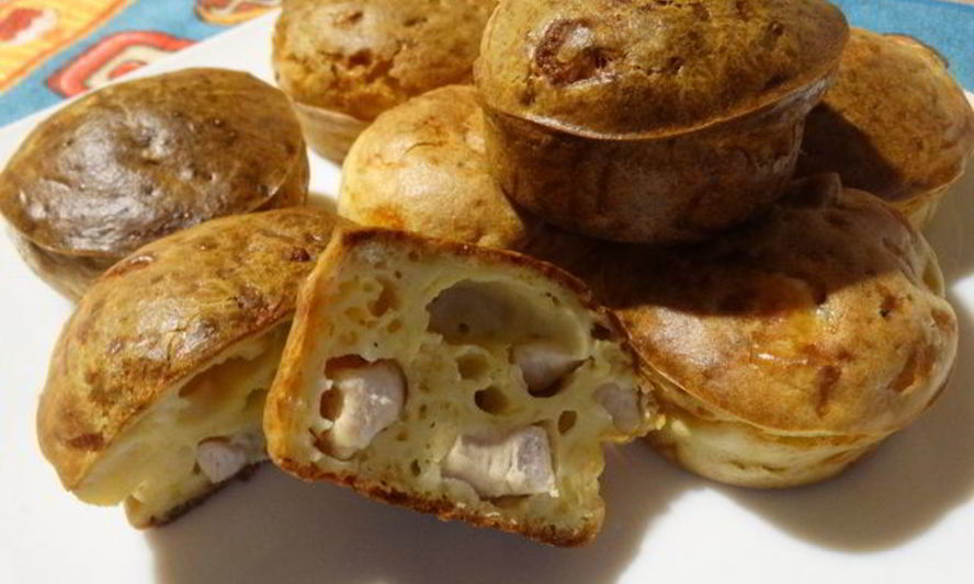 Рецепт сырных маффинов с курочкой