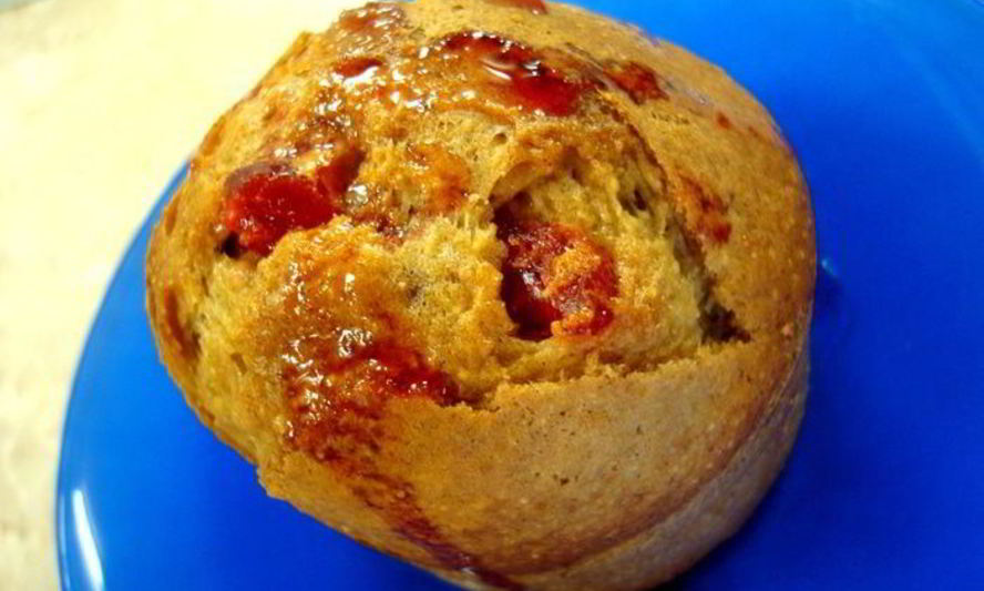 Рецепт творожно-кукурузных маффины с бананами и клубникой