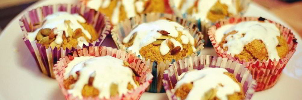 Тыквенные маффины с йогуртовым кремом