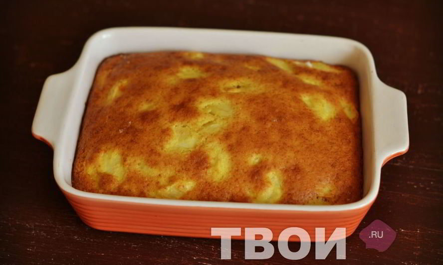 Рецепт манника с яблоками