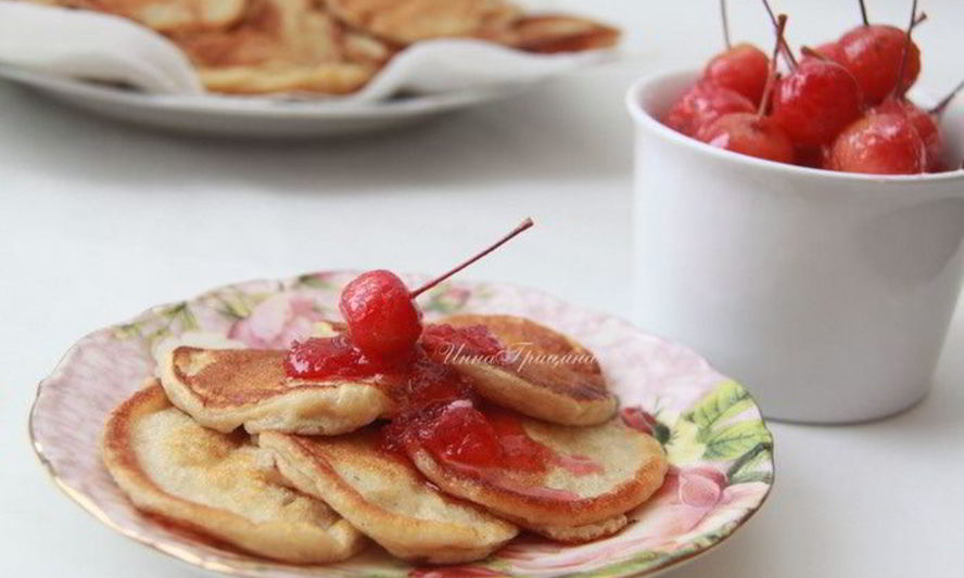 Рецепт амарантовых оладий с райским вареньем