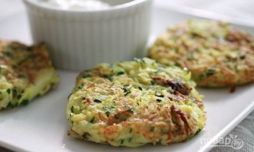 Рецепт кабачковых оладий минутка