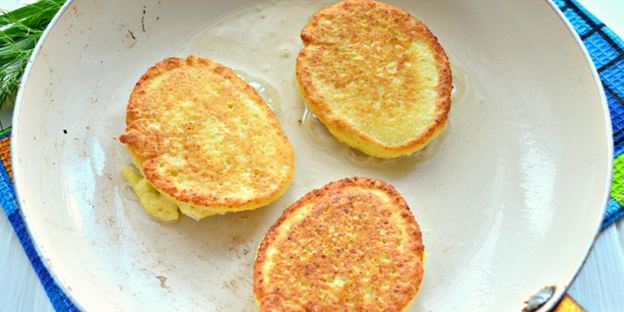 картофельные оладьи с куриным фаршем