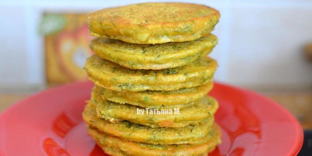 нутовые оладьи с зеленью и чесноком