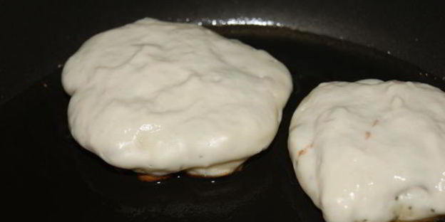оладушки с мясным фаршем