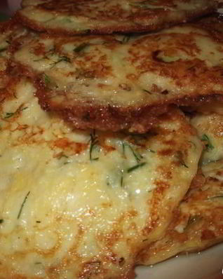 Оладьи из кабачка с сыром