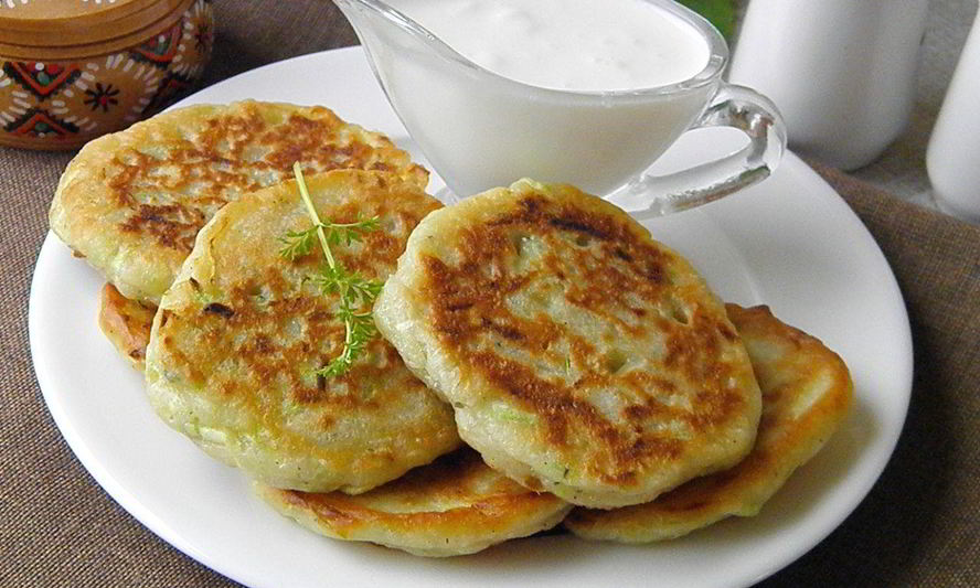 Рецепт оладий из кабачков на кефире