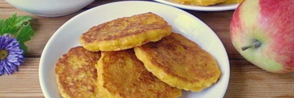 Оладьи из тыквы и яблок