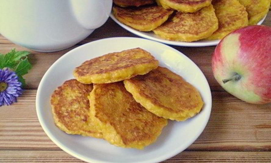 Рецепт оладий из тыквы и яблок