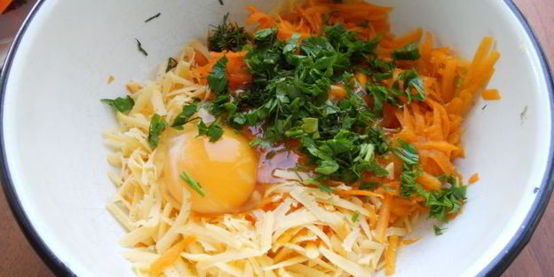 оладьи из тыквы с грибами и сыром