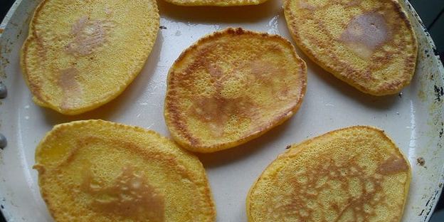 оладьи из тыквы с семгой