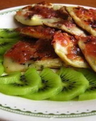 Оладьи с фруктовыми мордочками для детей