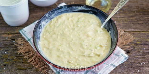 оладьи с яблоком и кабачком