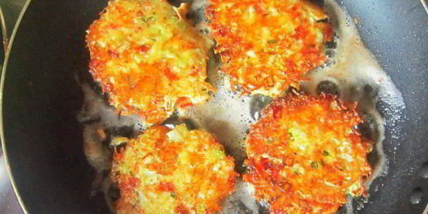 овощные оладьи с сыром