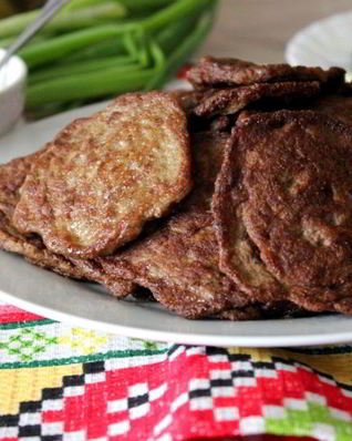 Печеночные оладьи с манкой и рисом