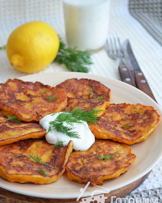 Пряные оладьи из тыквы