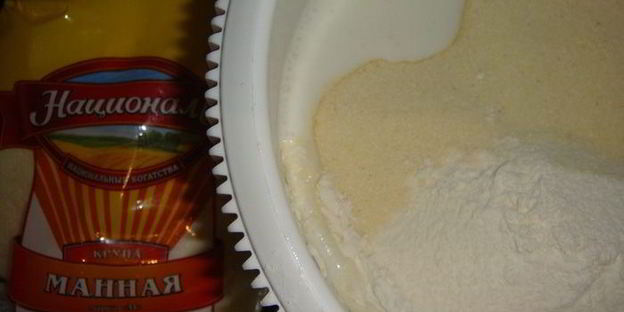 пышные оладушки с манной крупой