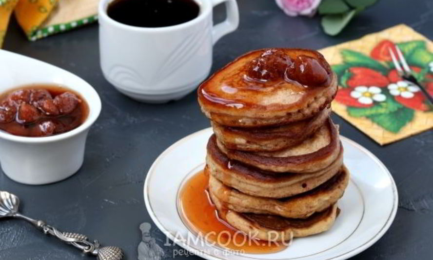 Рецепт пышных оладий на кефире без дрожжей
