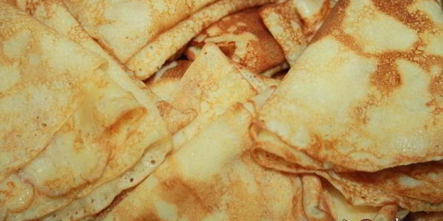 тонкие блинчики на кефире