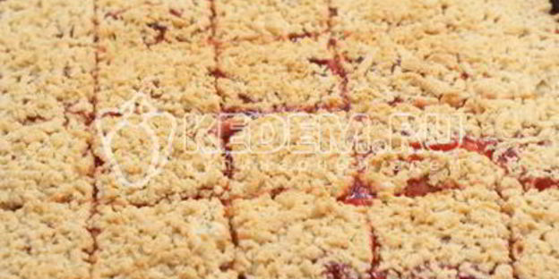 быстрое печенье с малиновым джемом