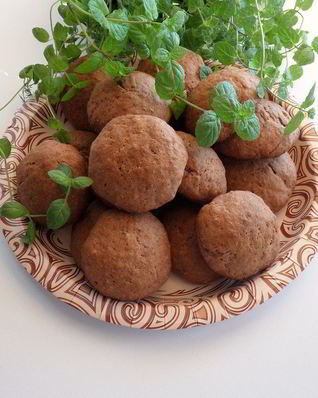 Клубничное печенье с отрубями