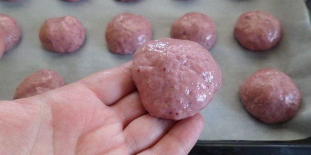 клубничное печенье с отрубями