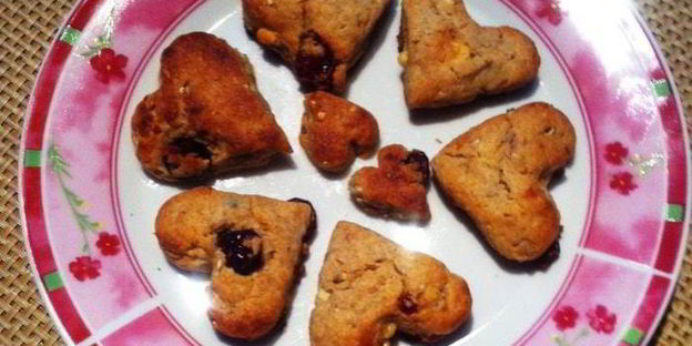 клюквенное печенье с белым шоколадом