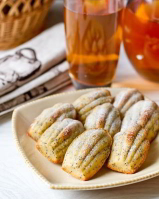 Лимонное печенье Мадлен с маком