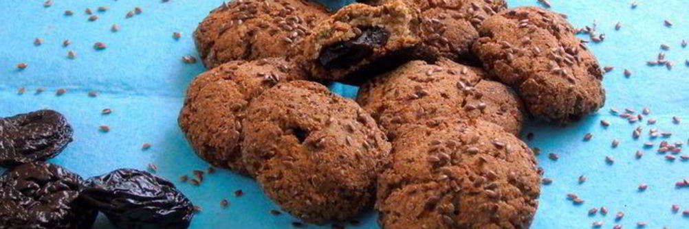 Льняное печенье с черносливом