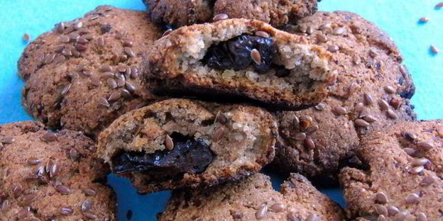 льняное печенье с черносливом