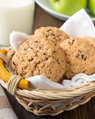 Мягкое овсяное печенье с шоколадом