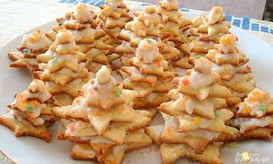 Рецепт новогоднего печенья елочки