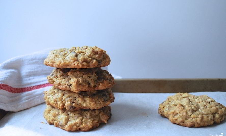 Рецепт овсяного печенья с кусочками шоколада