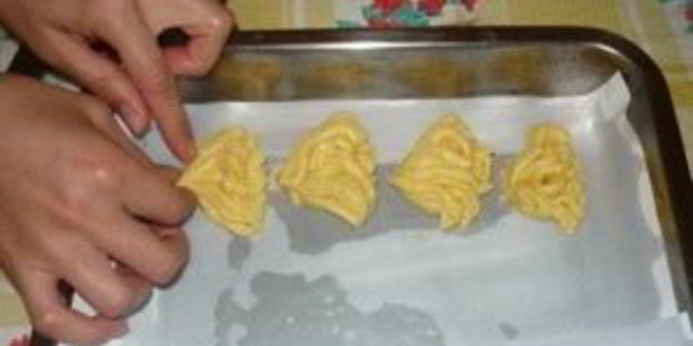 печенье хризантема через мясорубку