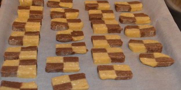 печенье шахматное