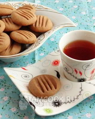 Песочное печенье с шоколадным пудингом