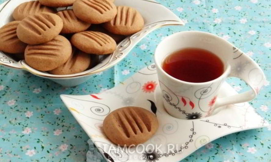 Рецепт песочного печенья с шоколадным пудингом